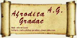 Afrodita Gradac vizit kartica